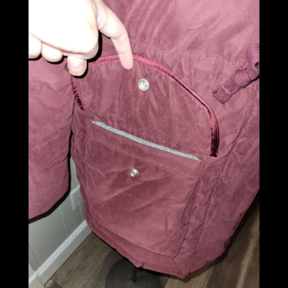 Abercrombie and Fitch Y2K Winter Coat Fur Hood Size Small - Picture 5 of 9